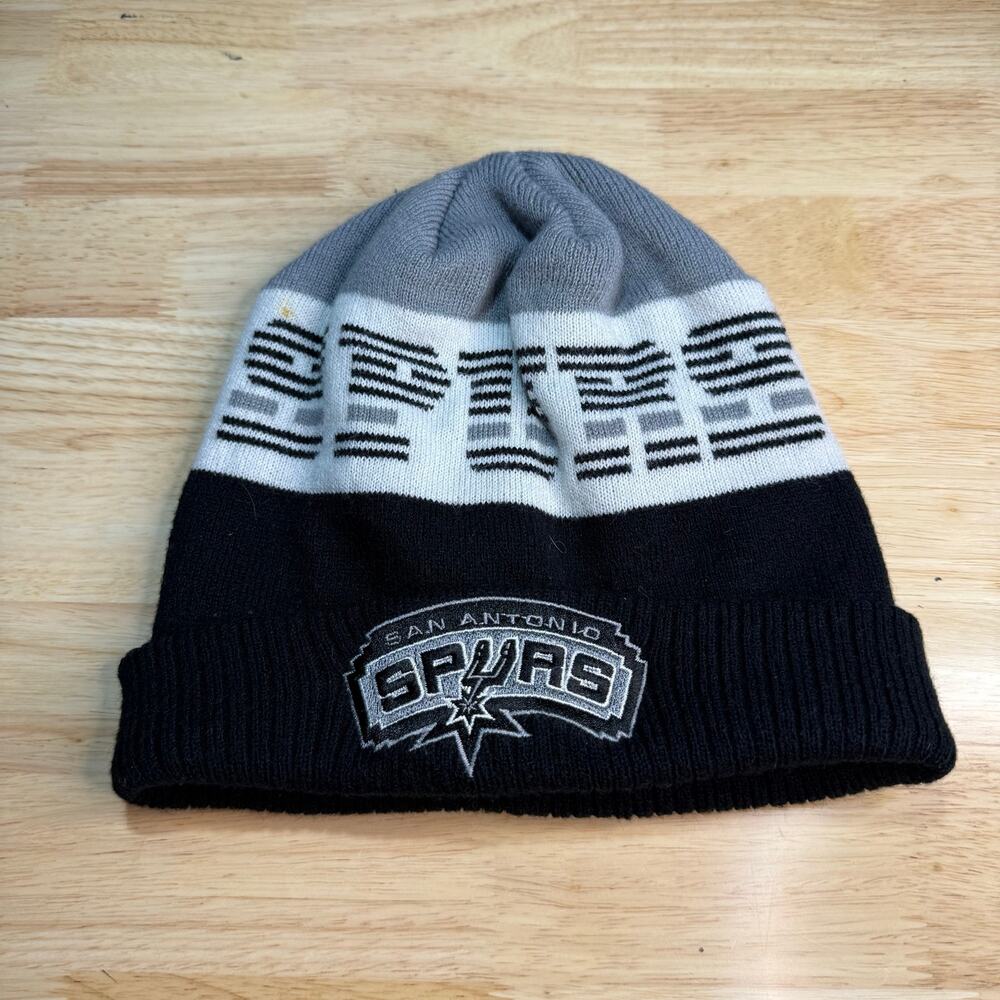 Adidas NBA San Antonio Spurs Team Name Knit Beanie Hat Cap